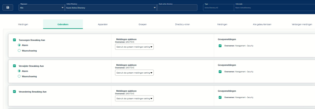Active Directory monitoring in Azure